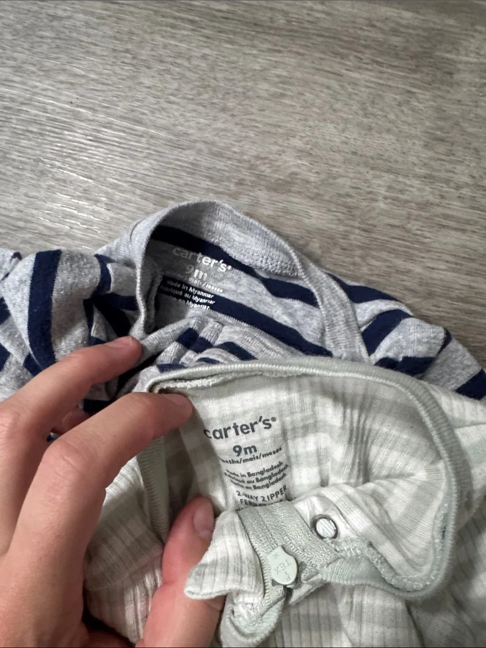 Carters Striped Footie Onesie Bundle
